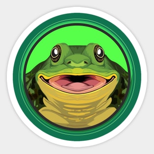 Bullfrog Circle Sticker